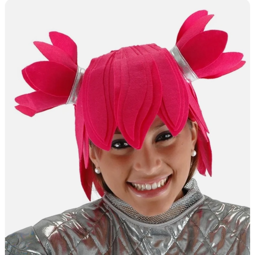 Pink PIGTAIL PIXIE Costume WIG manga anime powerpuff girl japanese Lola